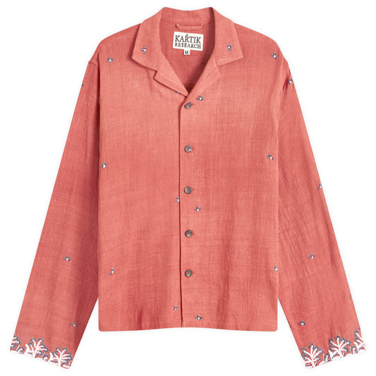 Hand Embroidered Mirrors Long Sleeve Shirt
