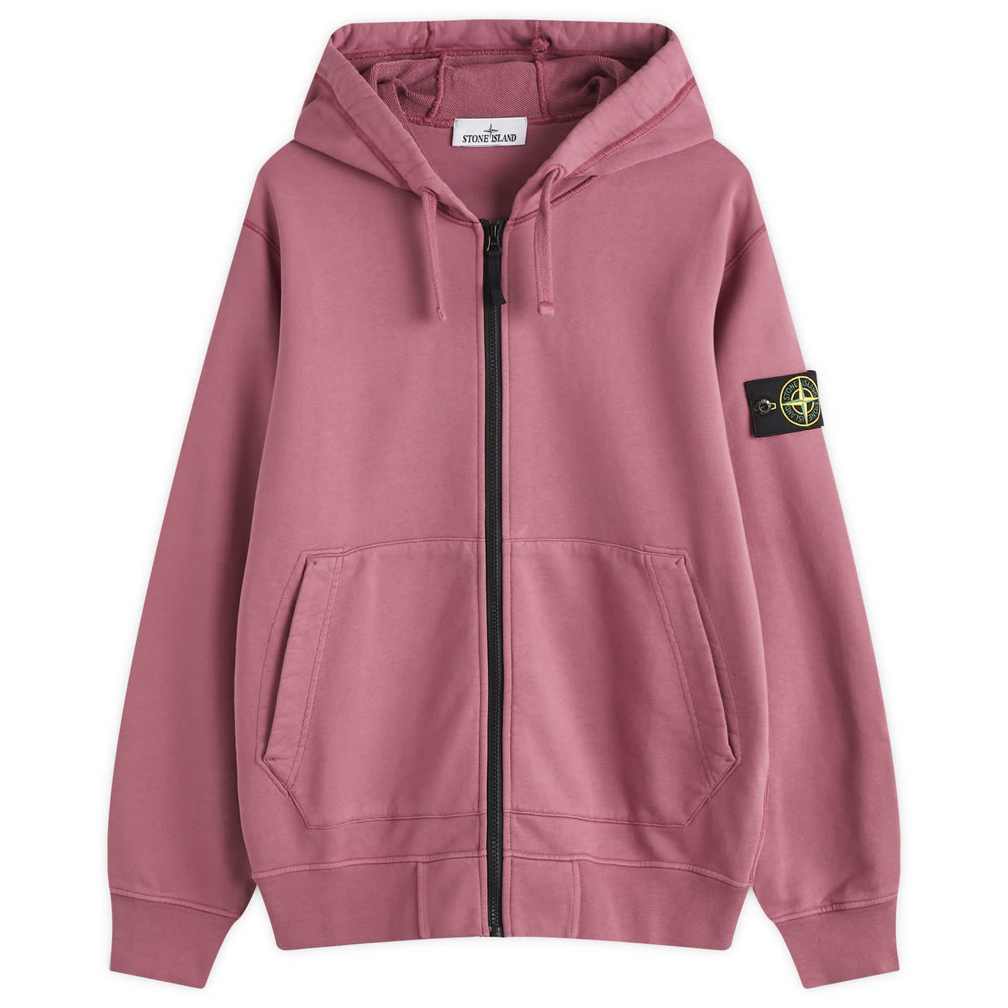 Cotton Fleece Garment Dyed Zip Hoodie