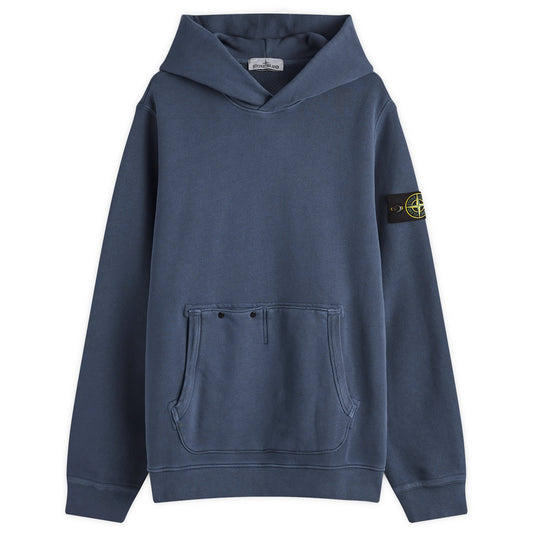 Diagonal Fleece Old Effect Hoodie
