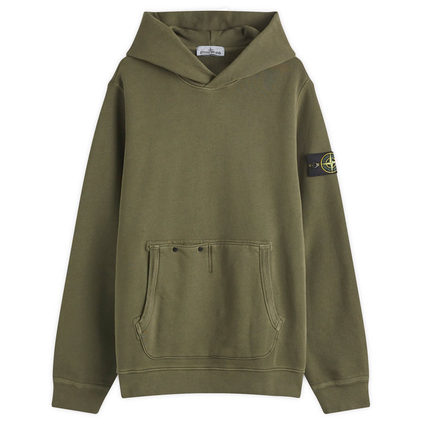 Diagonal Fleece Old Effect Hoodie