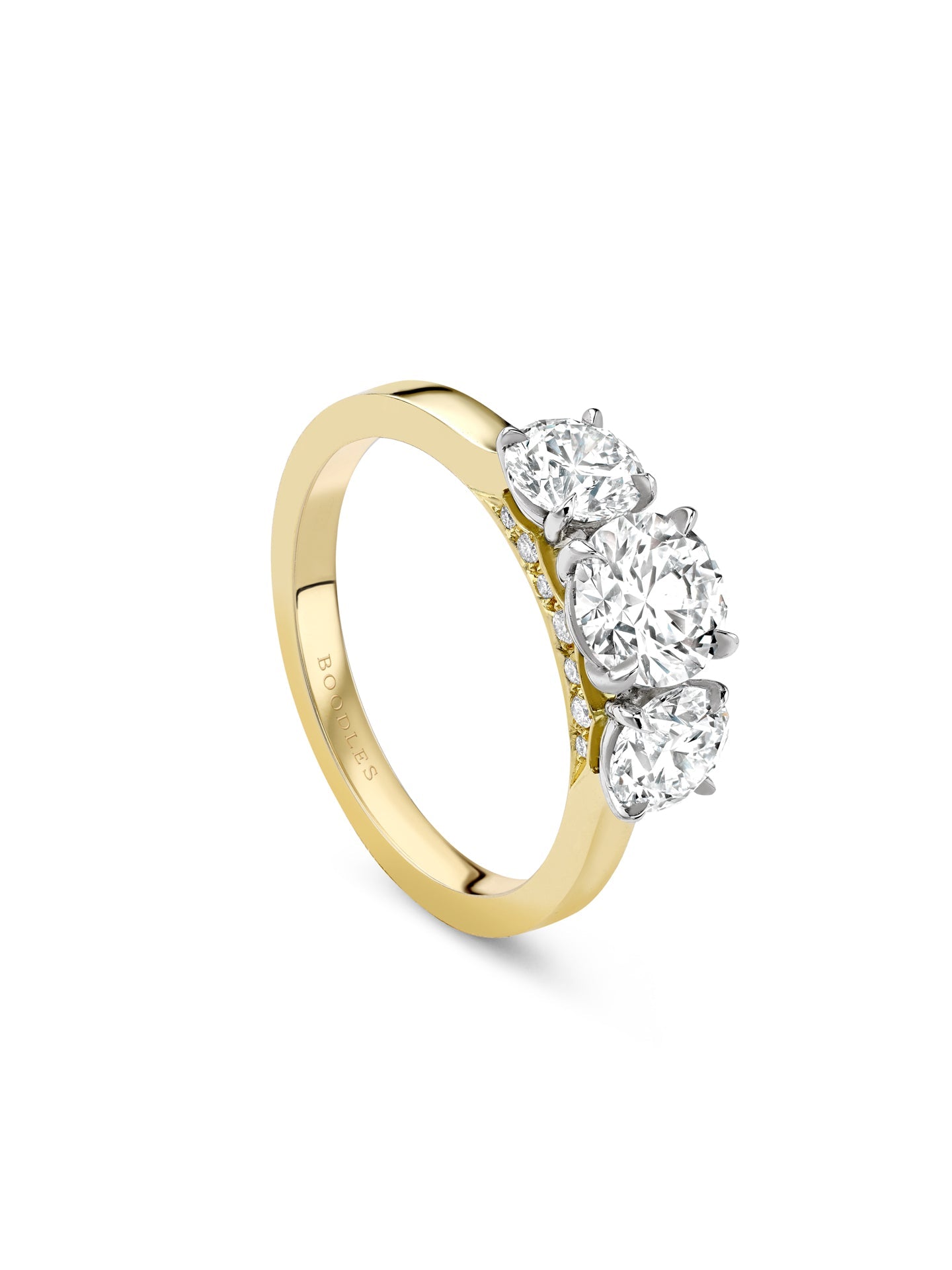 Trilogy Round Brilliant Diamond Ring