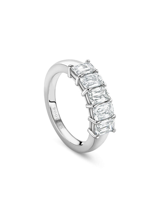 Ashoka Five Stone Half Diamond Ring