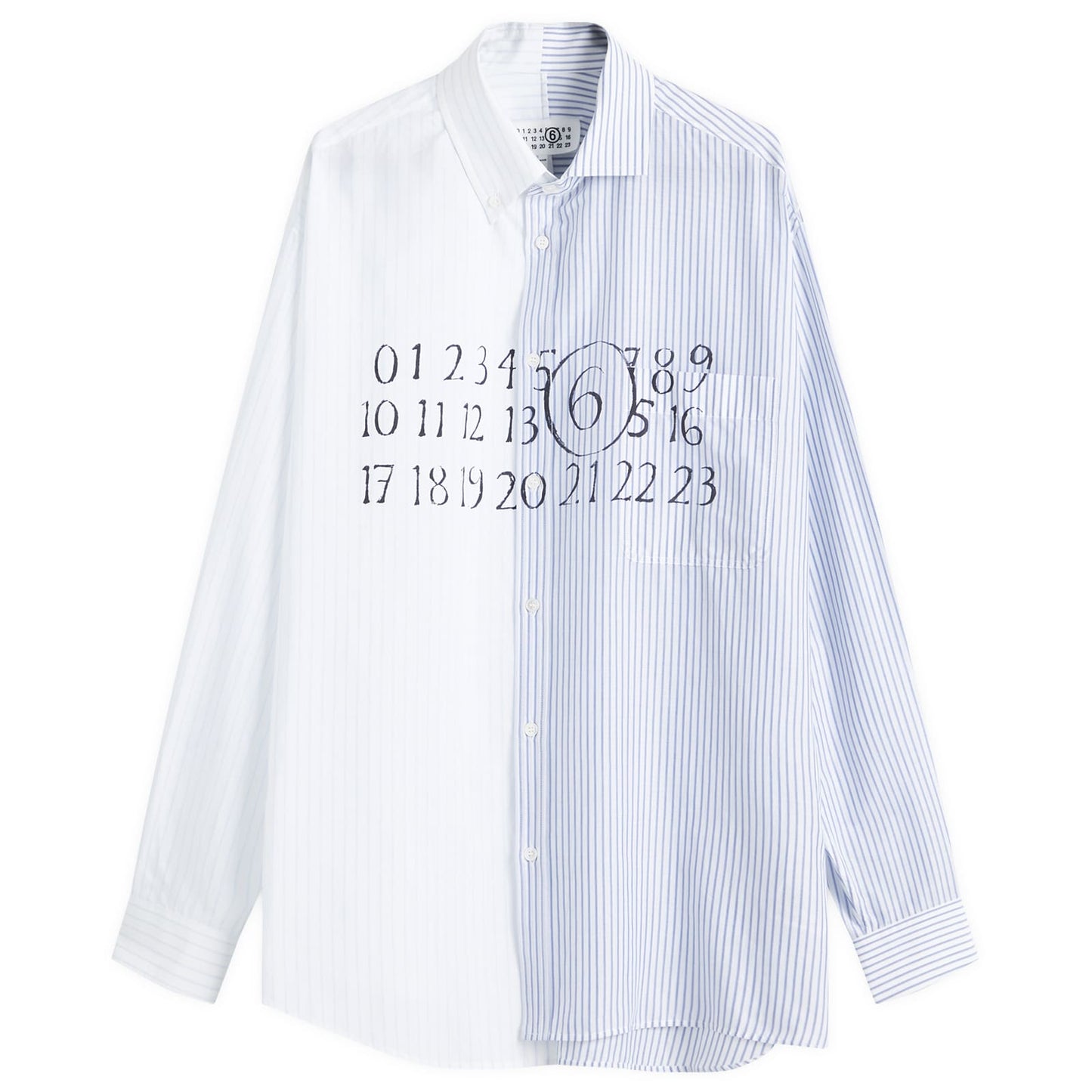 MM6  Numbers Print Long Sleeve Shirt