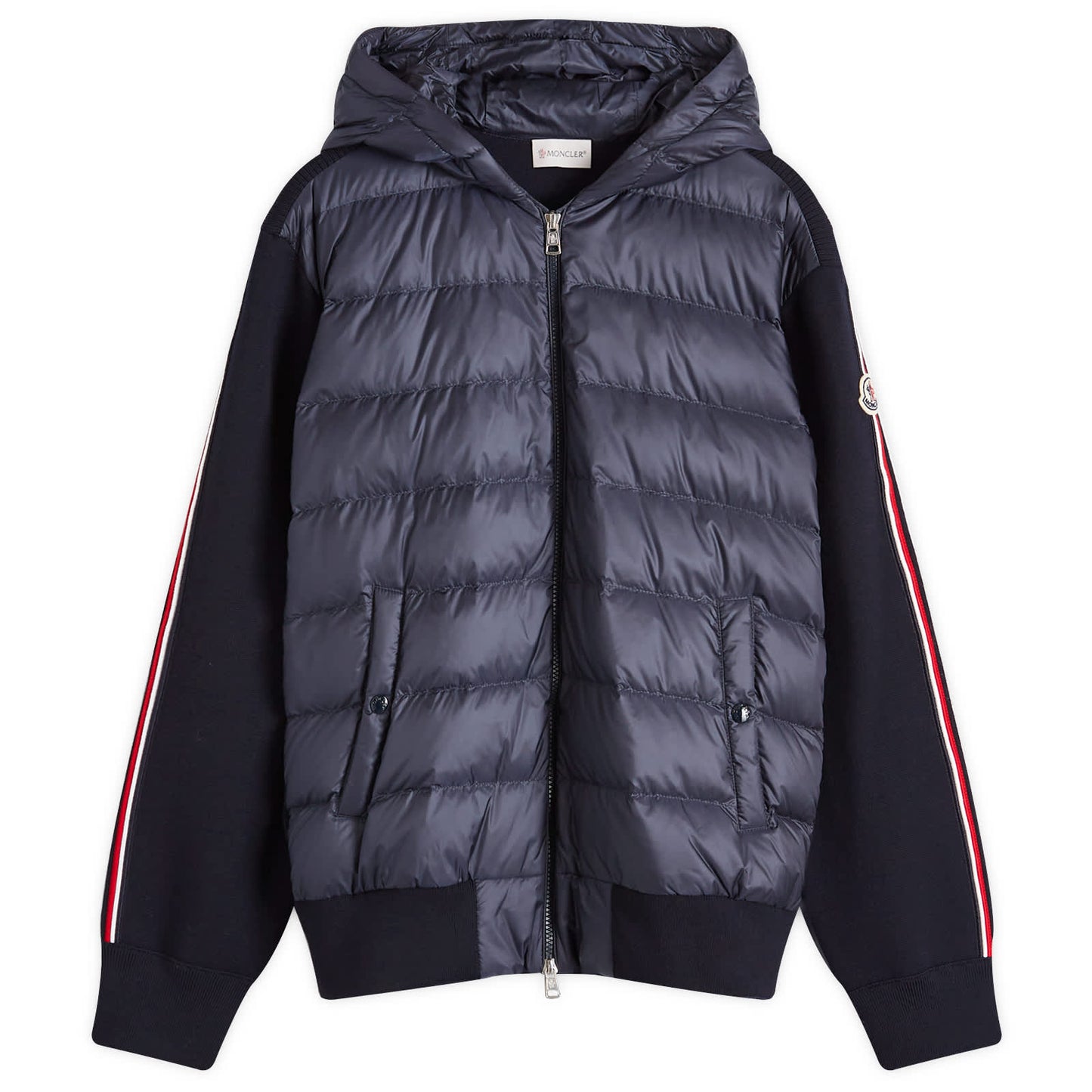 Down Knit Hooded Cardigan Jacket