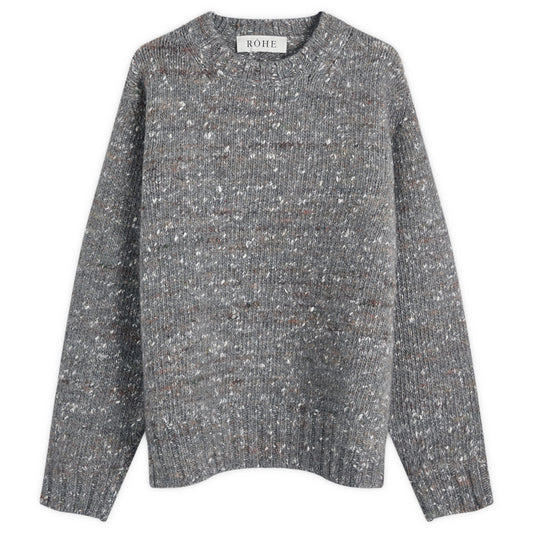 Relaxed Mouline Crew Neck Jumper