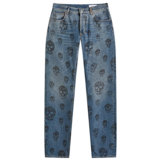 Skull Print Jeans