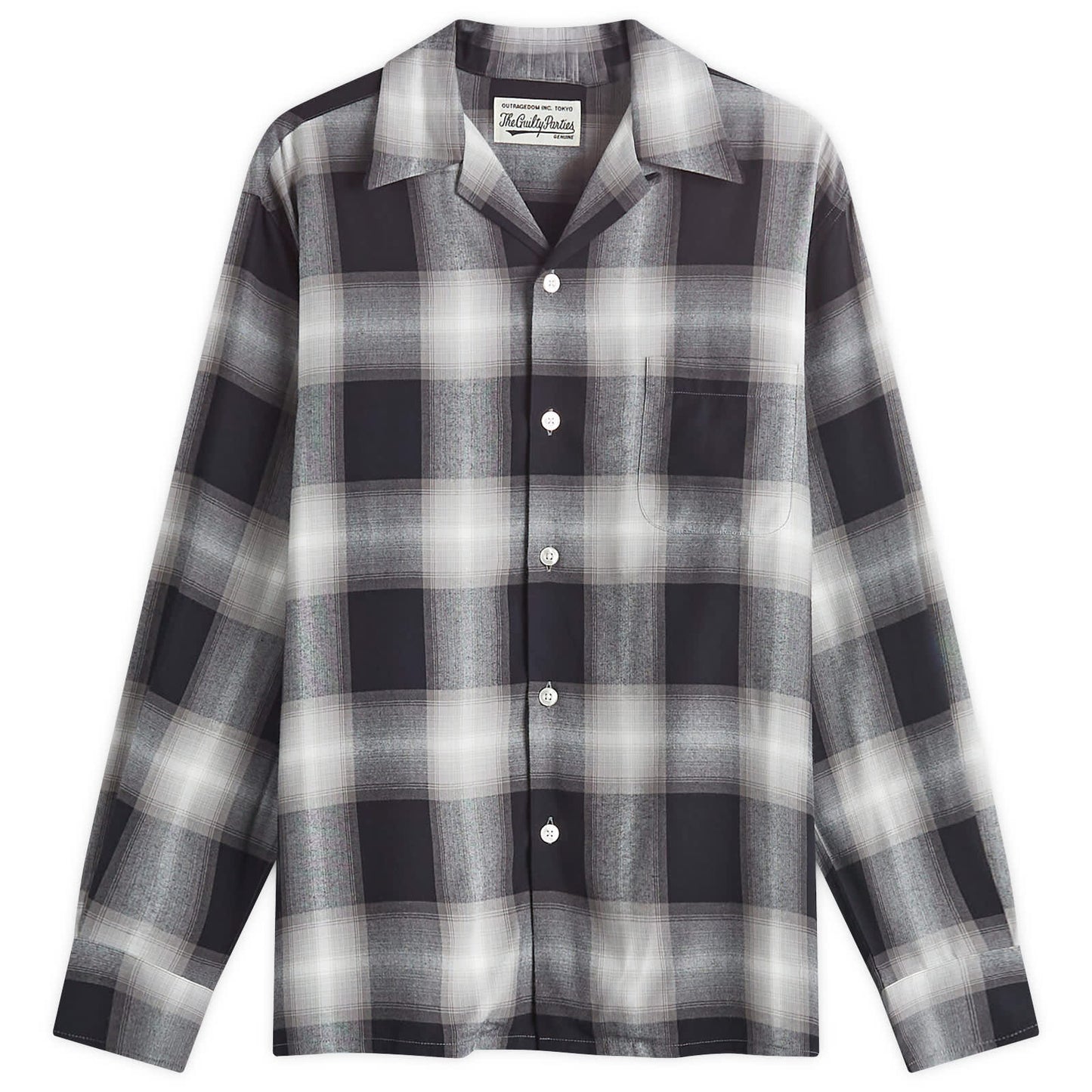 Type-1 Ombre Check Open Collar Shirt