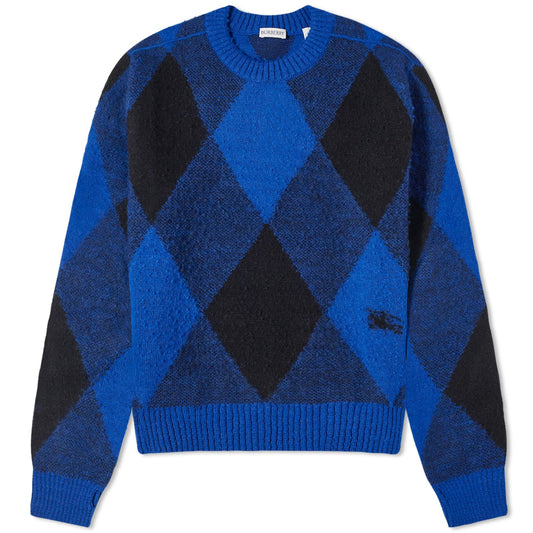 Large Check Crew Knit