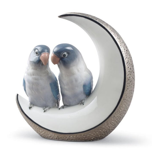 Fly Me To The Moon Birds Figurine