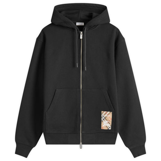 Check Label Zip Hoodie