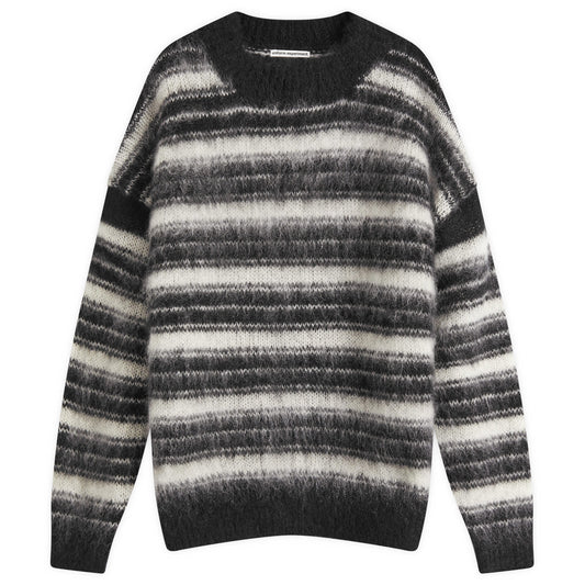 Brushed Mohair Border Knit