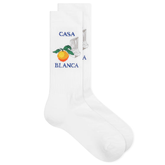 Orange Crew Socks