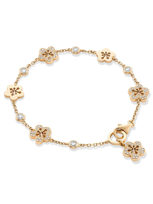 Blossom Diamond Charm Bracelet