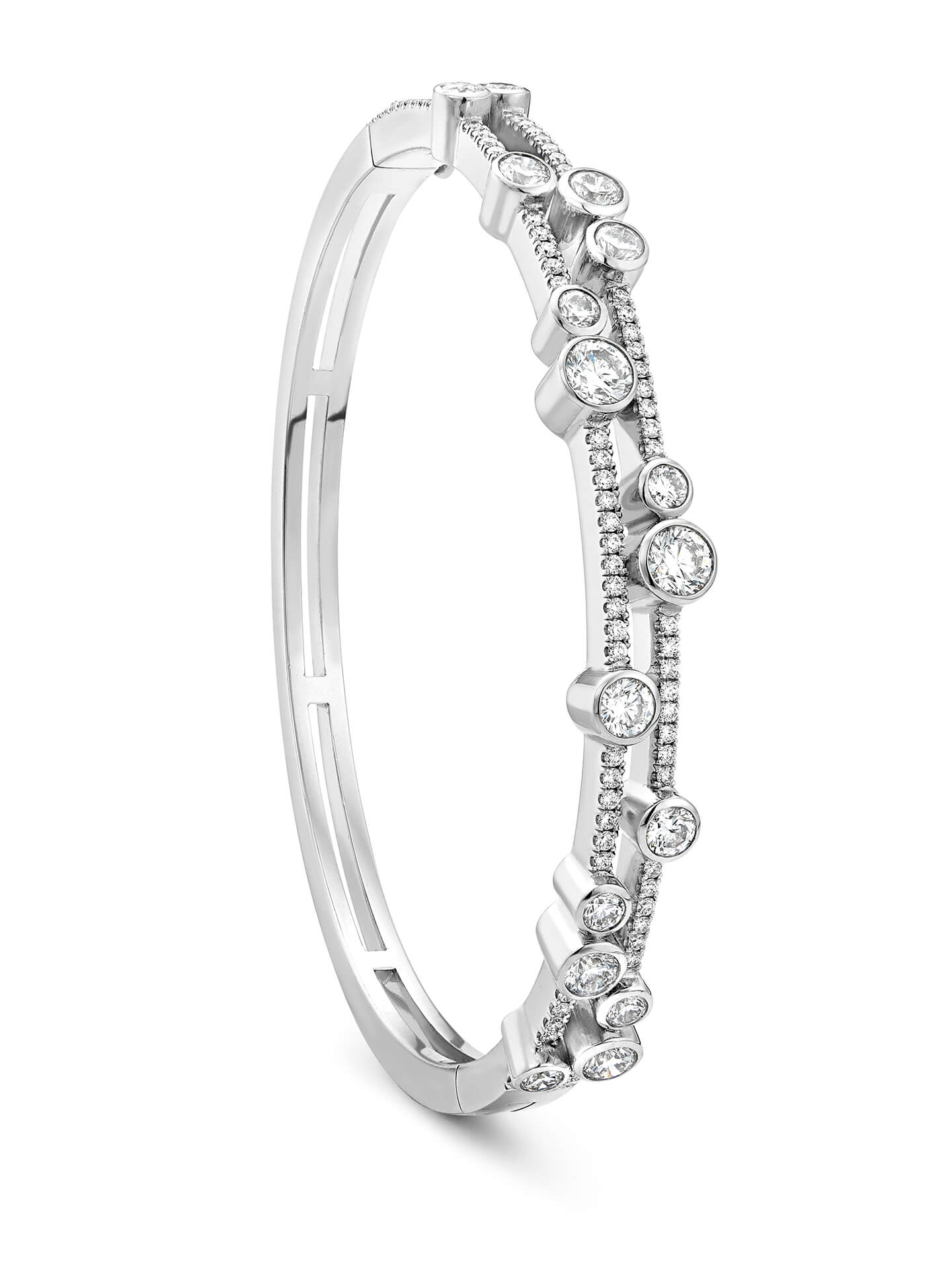 Waterfall Diamond Double Bangle