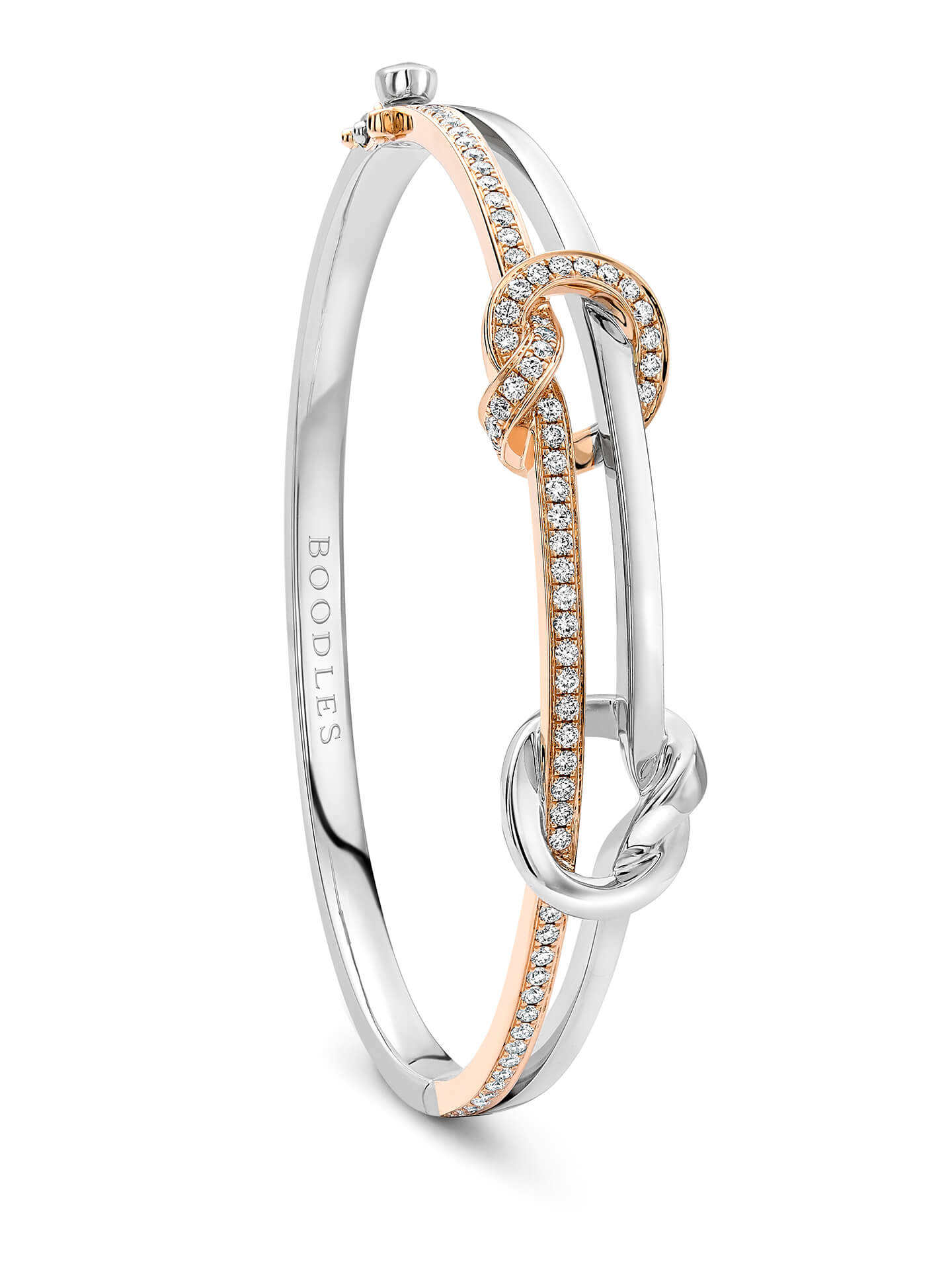 The Knot White and Diamond Bangle