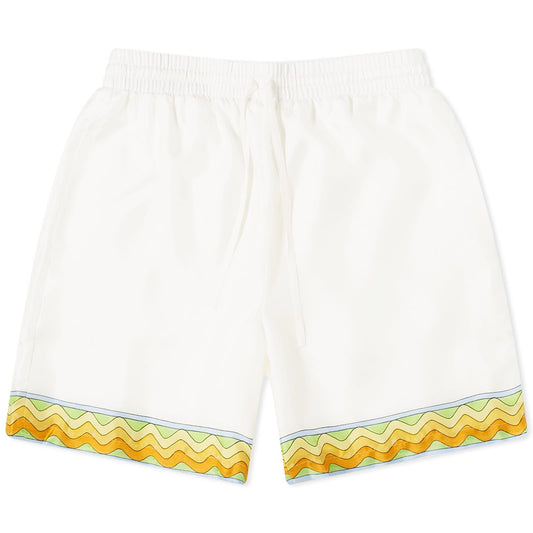 Tennis Club Silk Drawstring Shorts