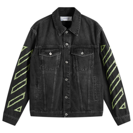 Diagonal Outline Denim Jacket