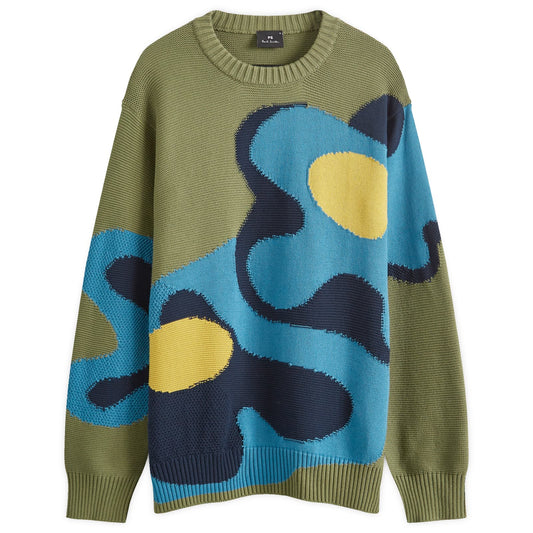 Flower Itarsia Knit Sweater