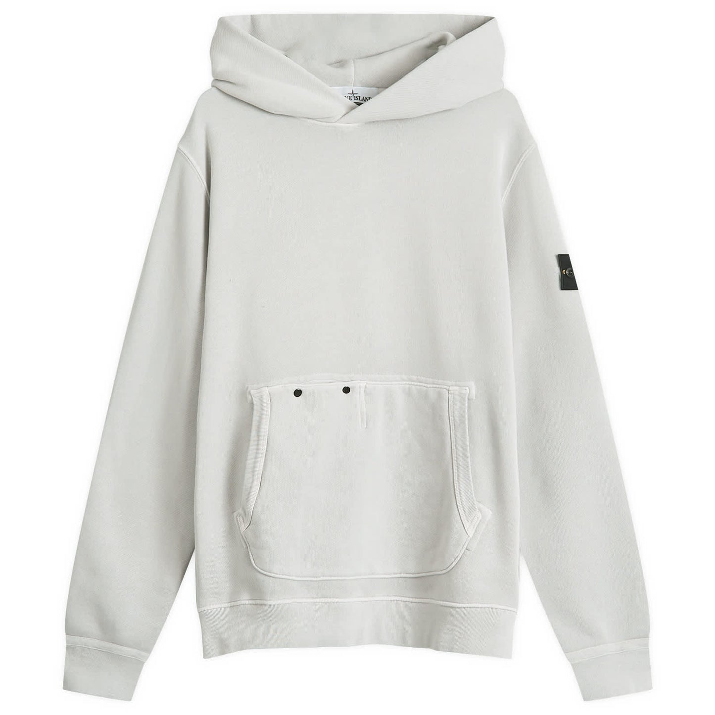 Diagonal Fleece Old Effect Hoodie
