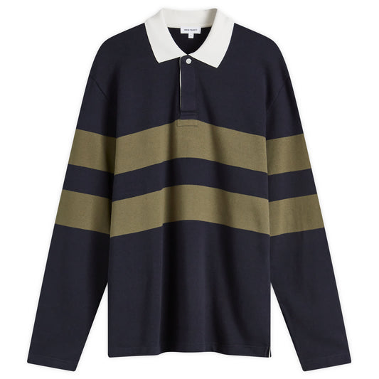 Brushed Stripe Rugby Polo