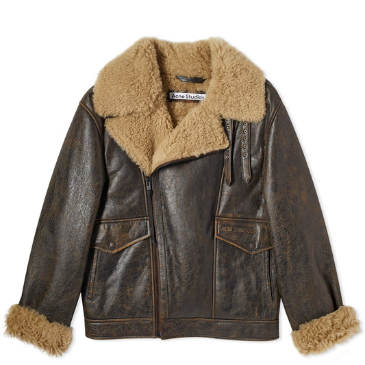 Liana Cracked Shearling Jacket