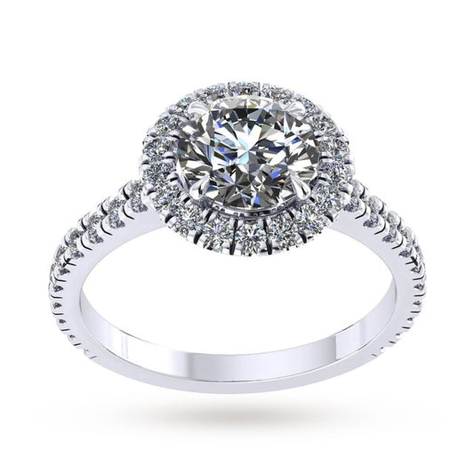 Amelia Platinum 0.90cttw Diamond Ring