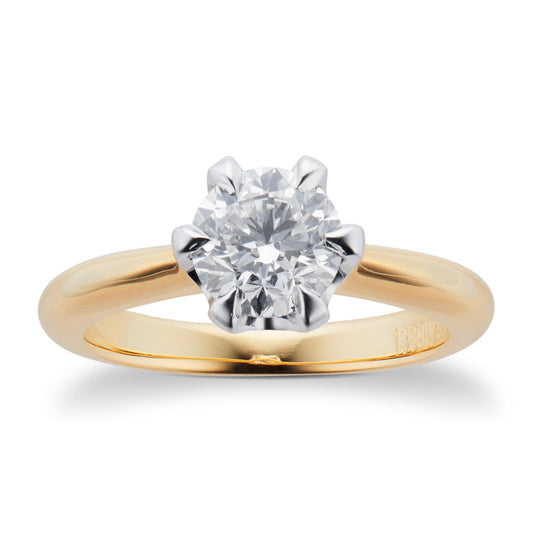 Hermione Yellow Gold 1.00ct Diamond Ring