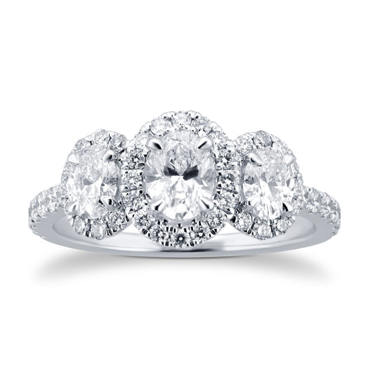 Amelia Platinum Oval 1.50cttw Diamond Ring