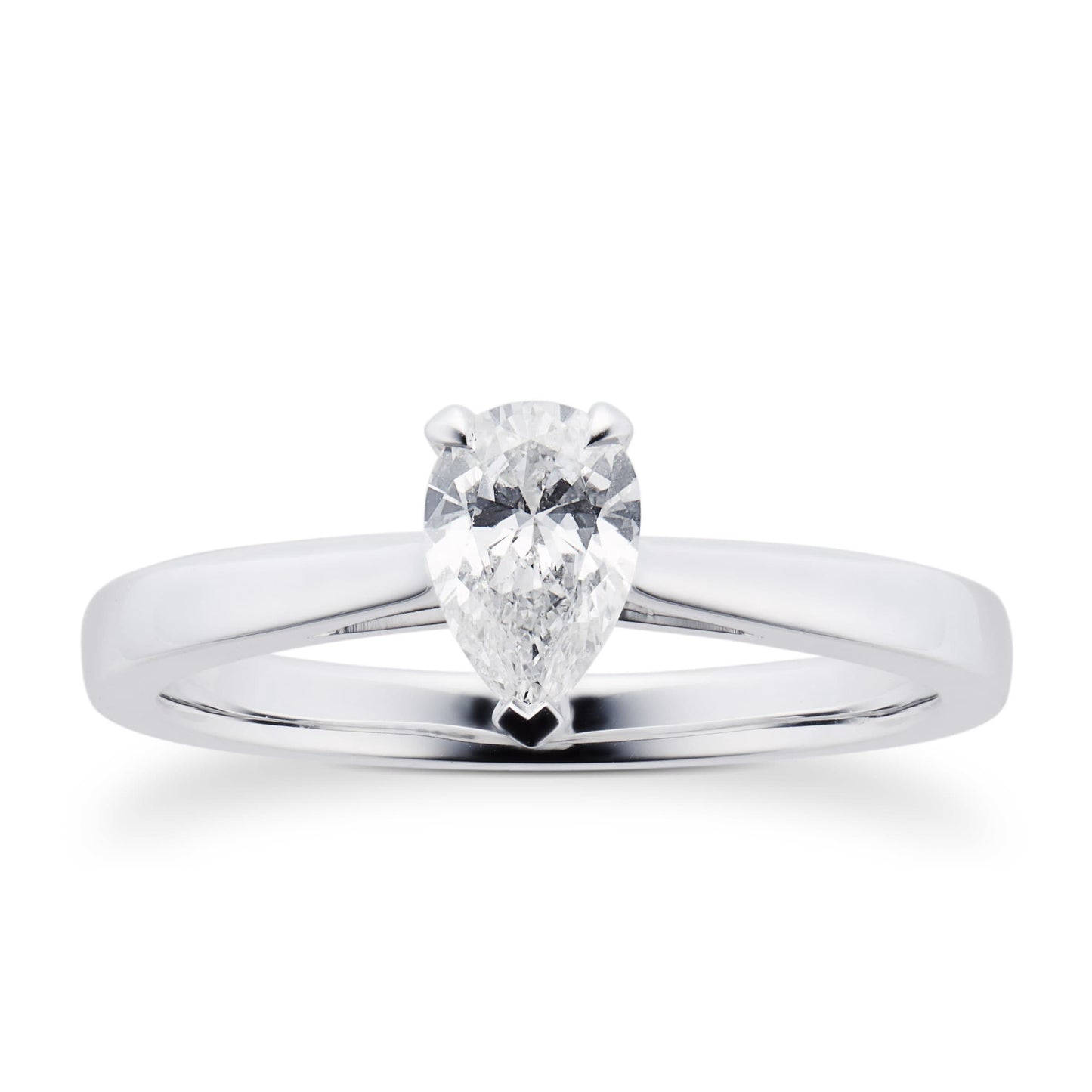 Belvedere Platinum 0.50ct Pear Diamond Ring