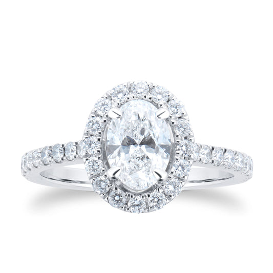 Amelia Platinum 1.70cttw Diamond Halo Ring