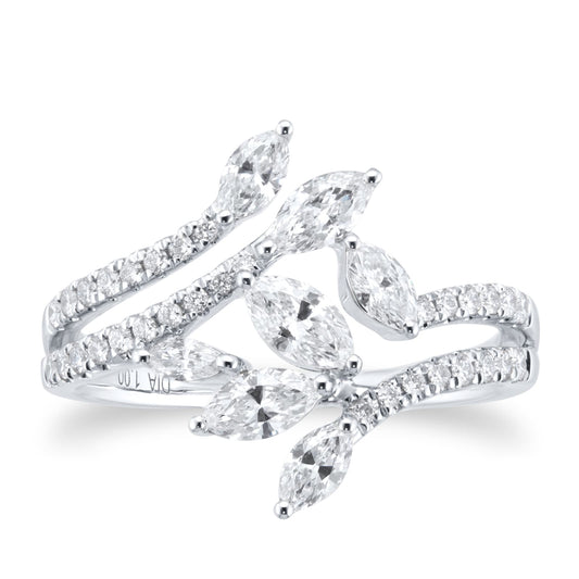 Vinea White Gold 1.00cttw Diamond Vine Ring