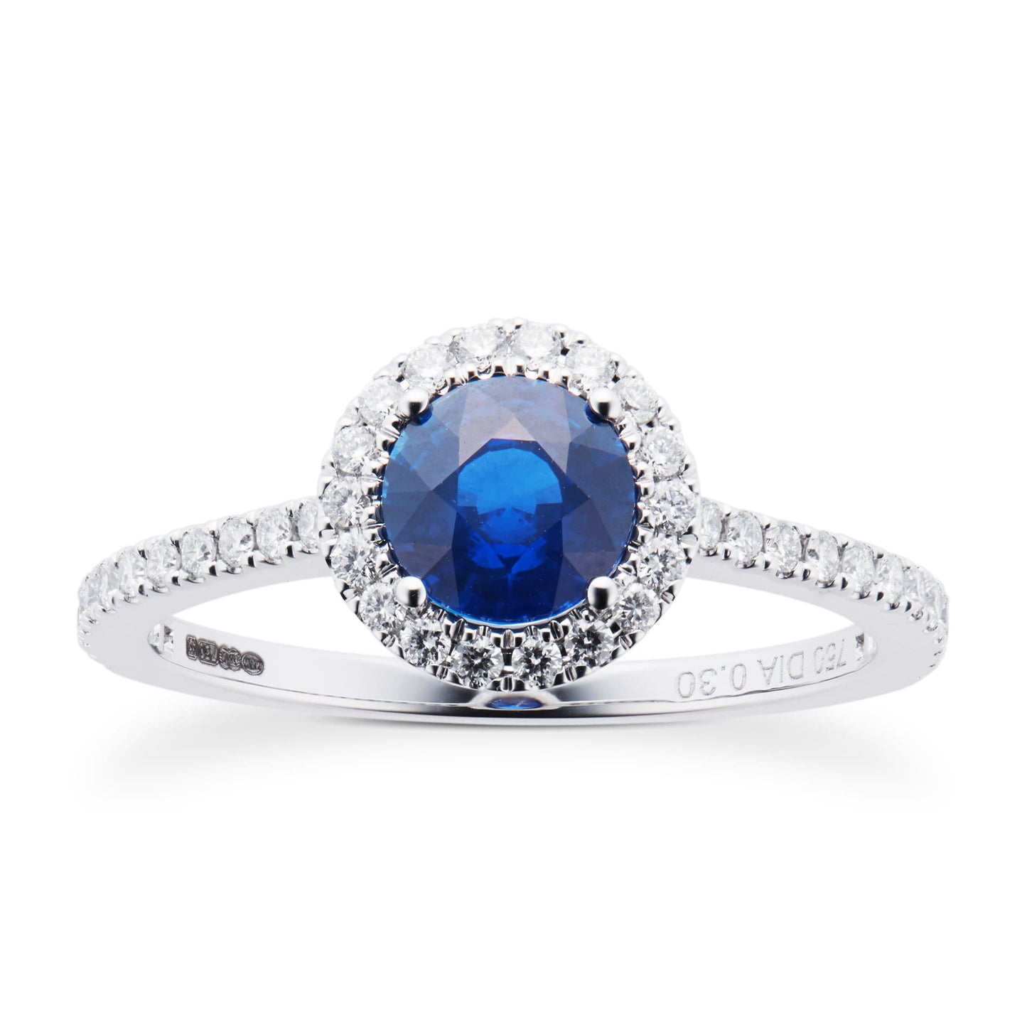 Carrington White Gold Sapphire And Diamond Ring