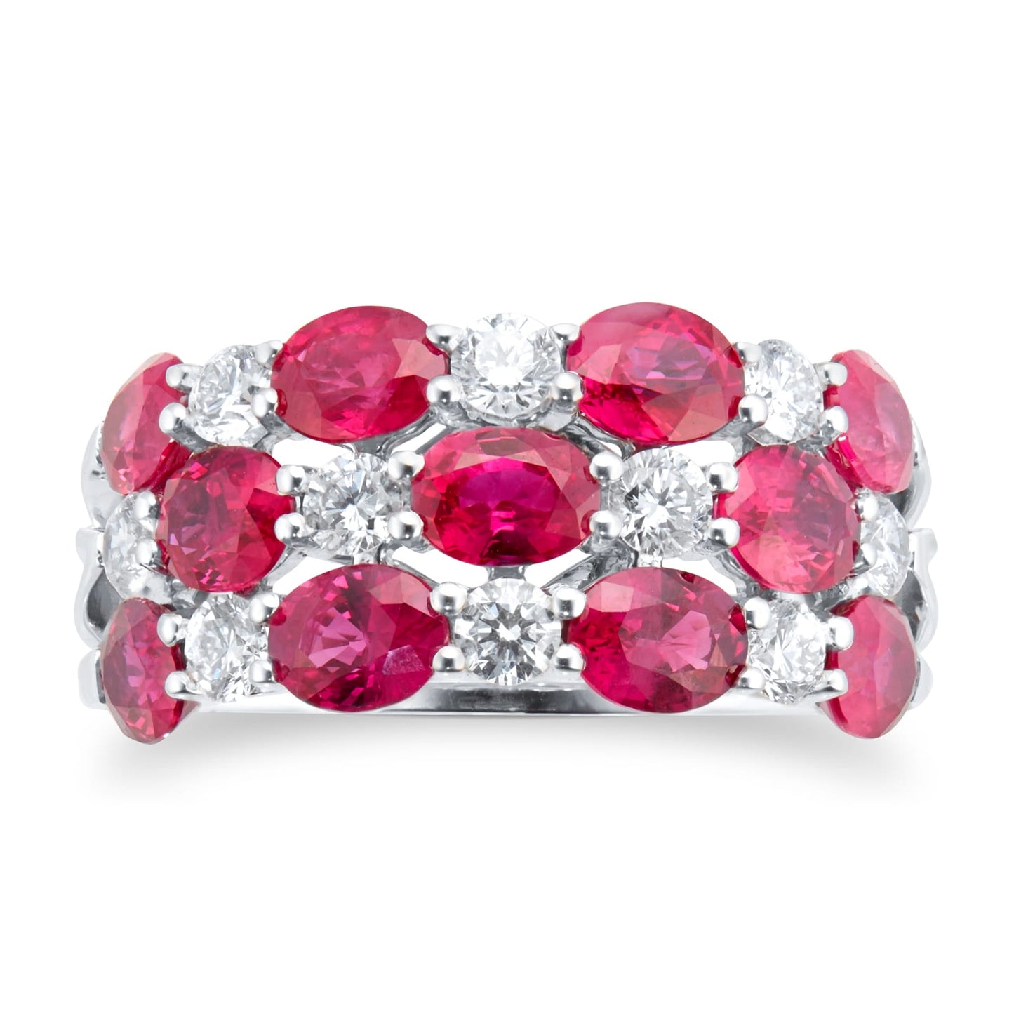 White Gold 3.58cttw Ruby & 0.70cttw Diamond Ring