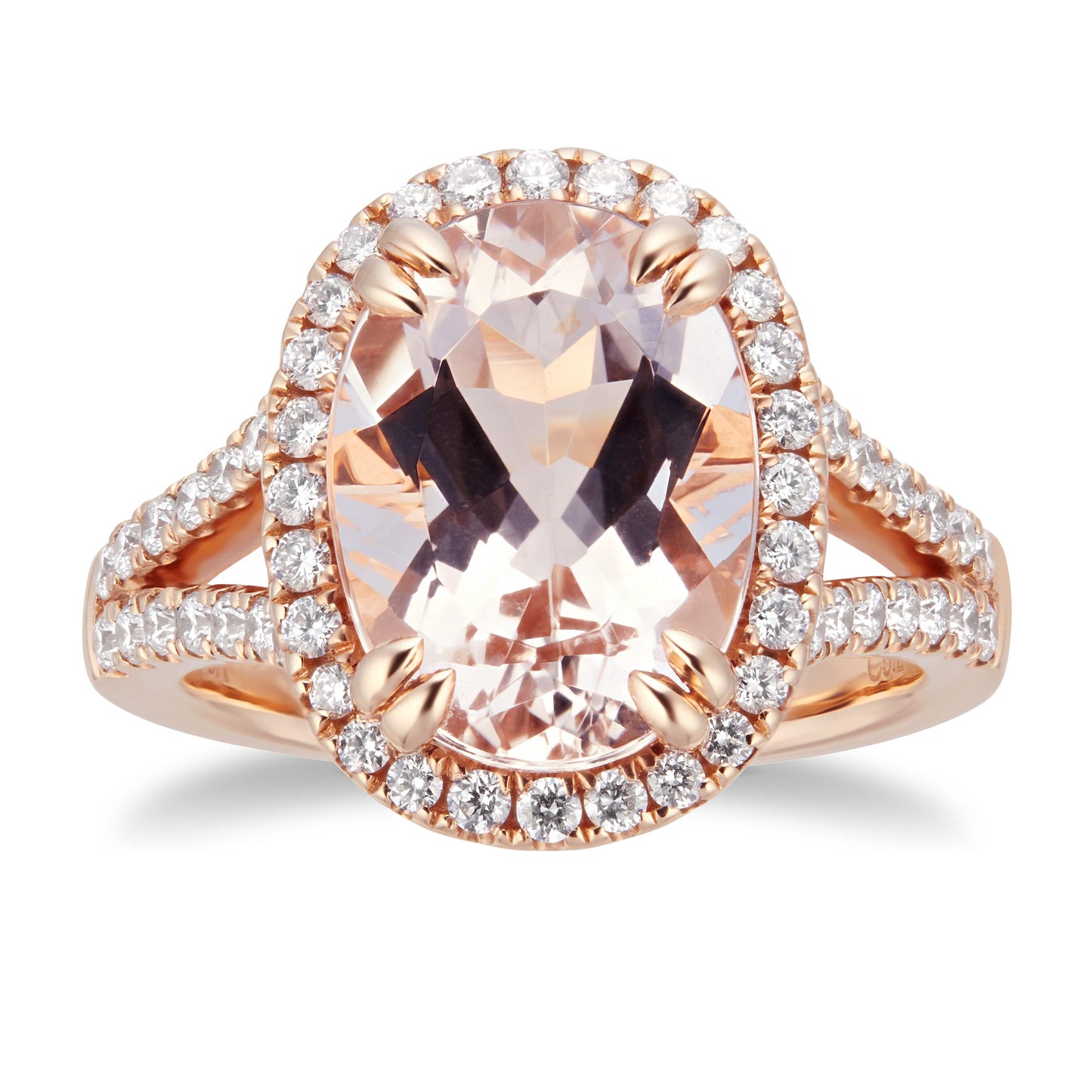 Rose Gold Morganite & Diamond Ring