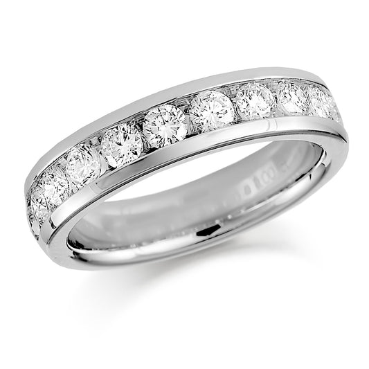 Platinum 1.00ct Round Ring