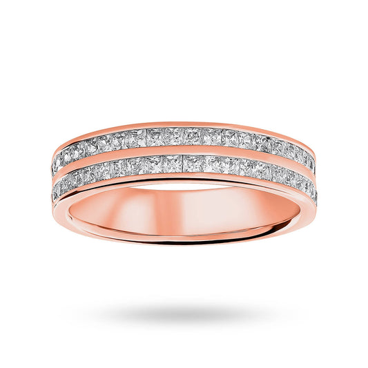 Rose Gold 0.75ct 2 Row Ring