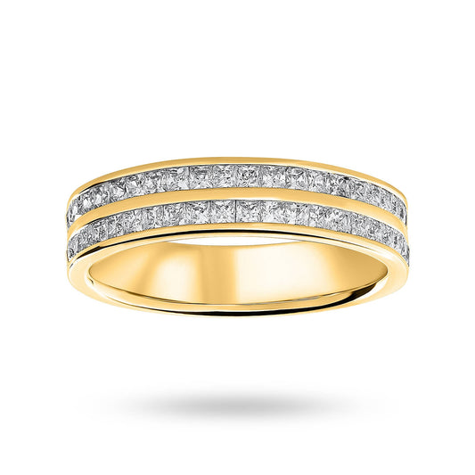 Yellow Gold 0.75ct 2 Row Ring