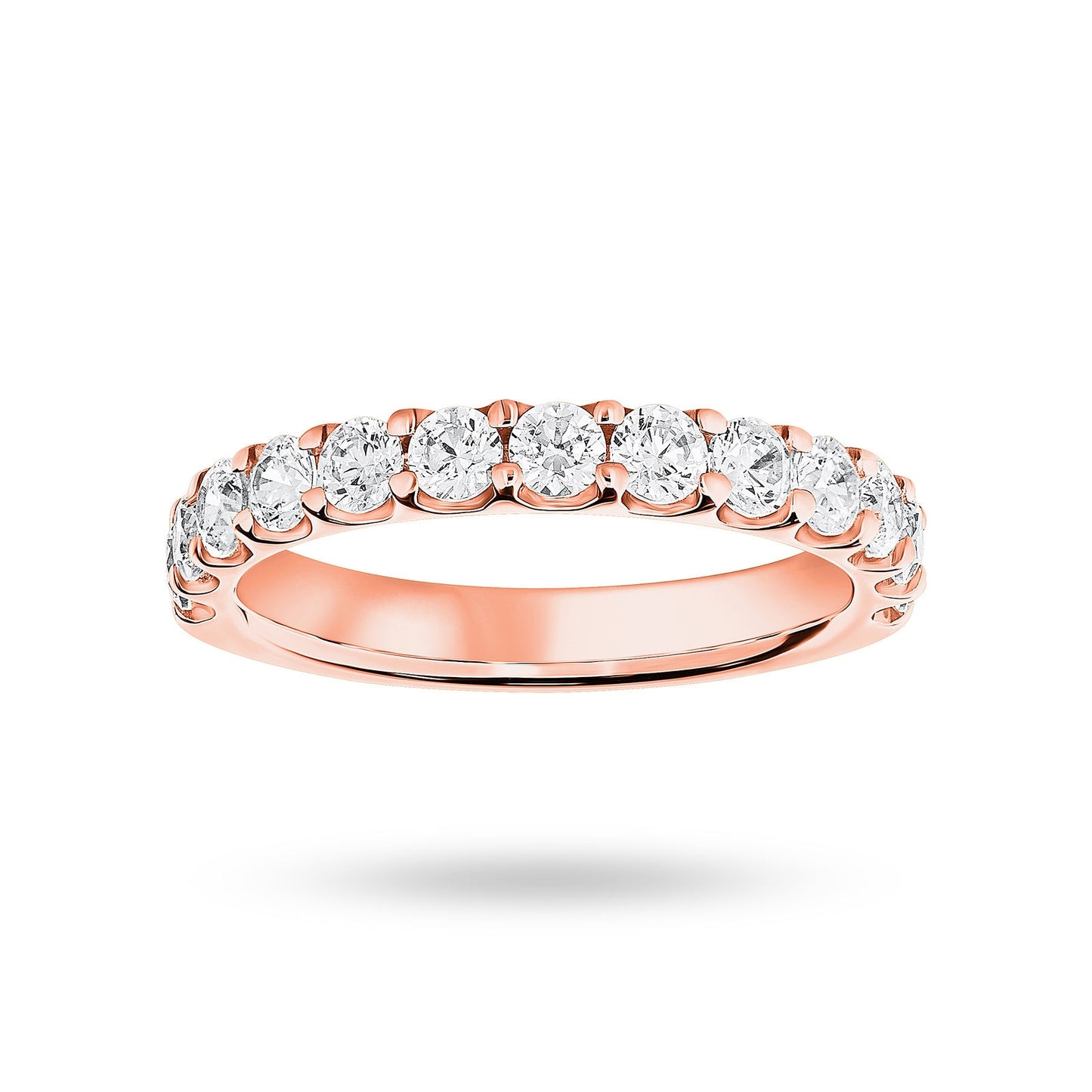 Rose Gold 1.00ct Half Ring