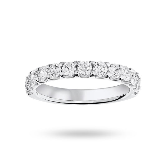 White Gold 1.00ct Half Ring