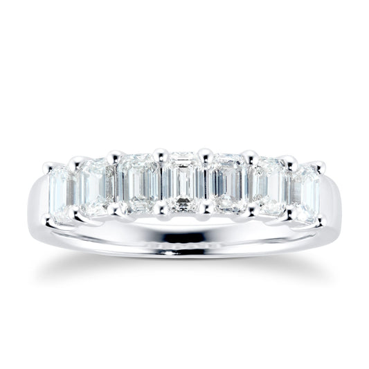 Platinum 1.00ct Diamond 7 Stone Ring