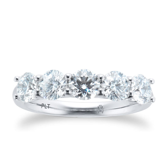 Platinum 1.50cttw Round Diamond Ring