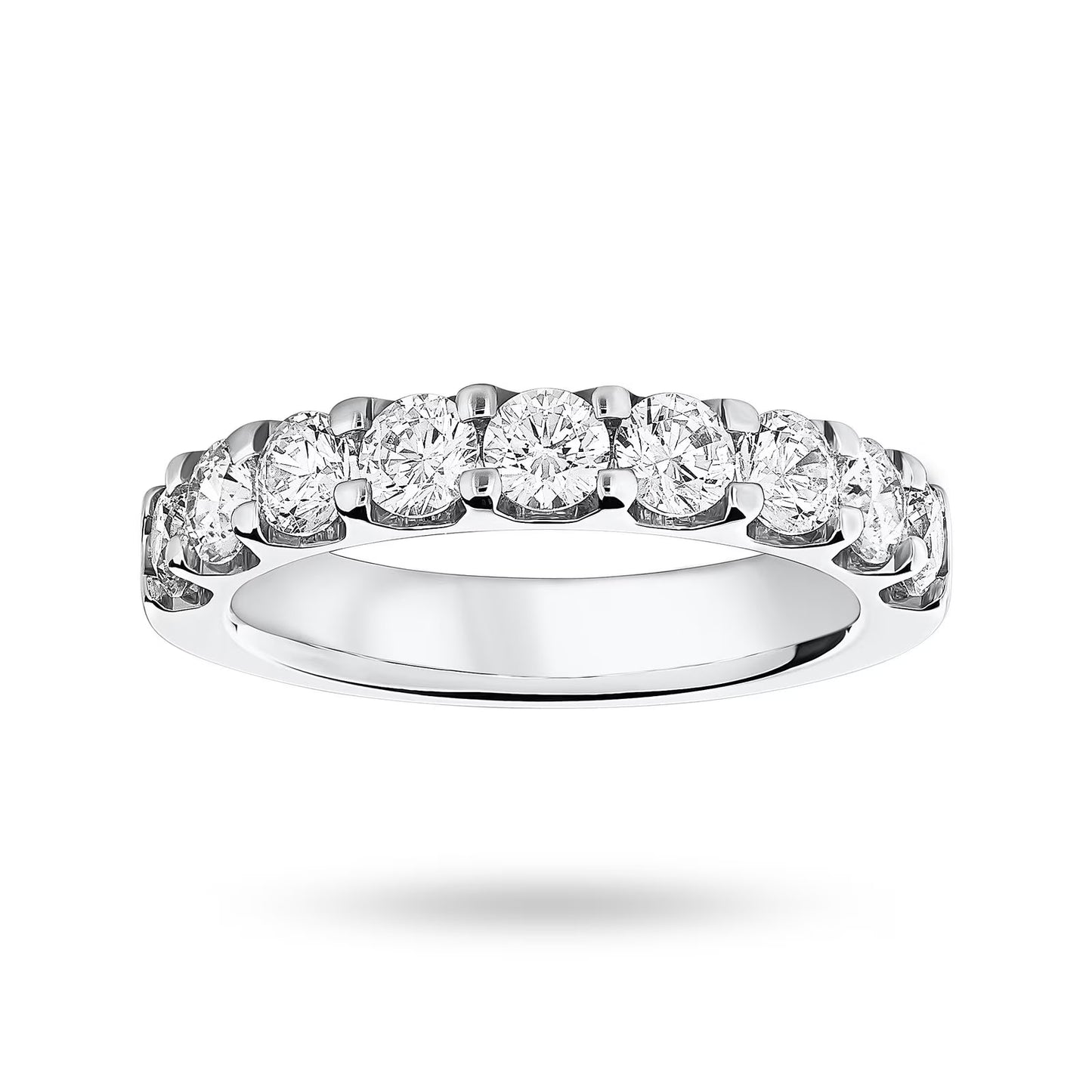 Platinum 1.45cttw Round Diamond Ring