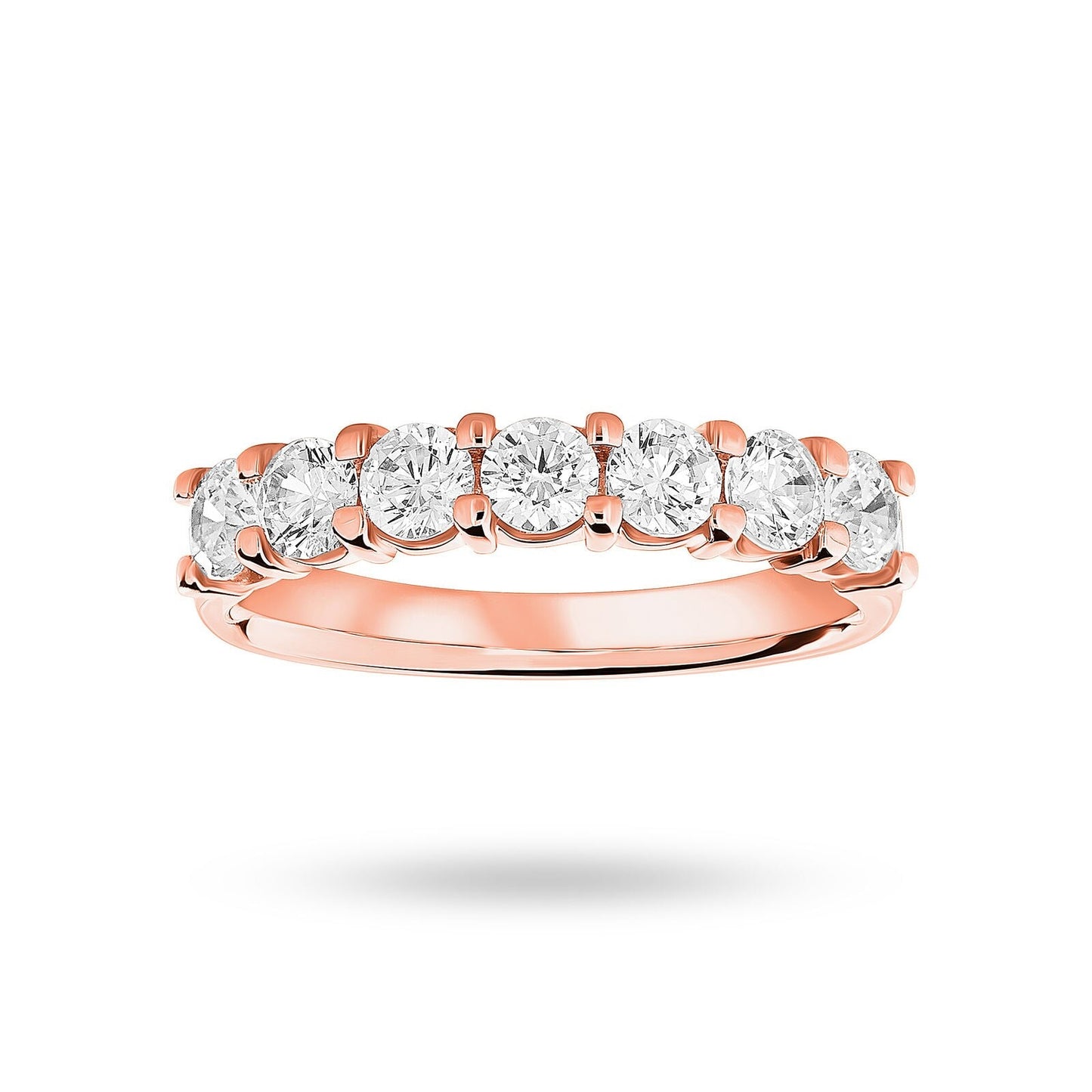 Rose Gold 1.00cttw Round Diamond 7 Stone Ring