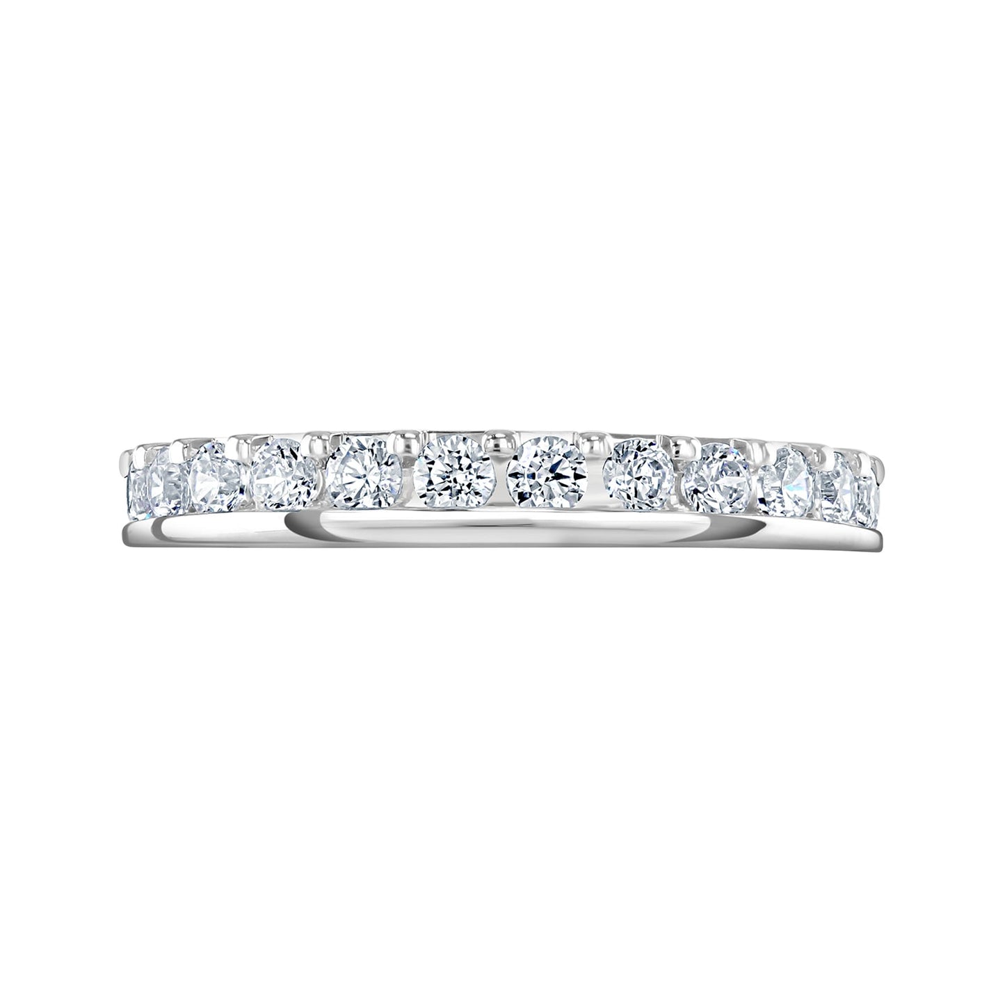 Platinum 1.00ct Round Diamond Asymmetric Ring