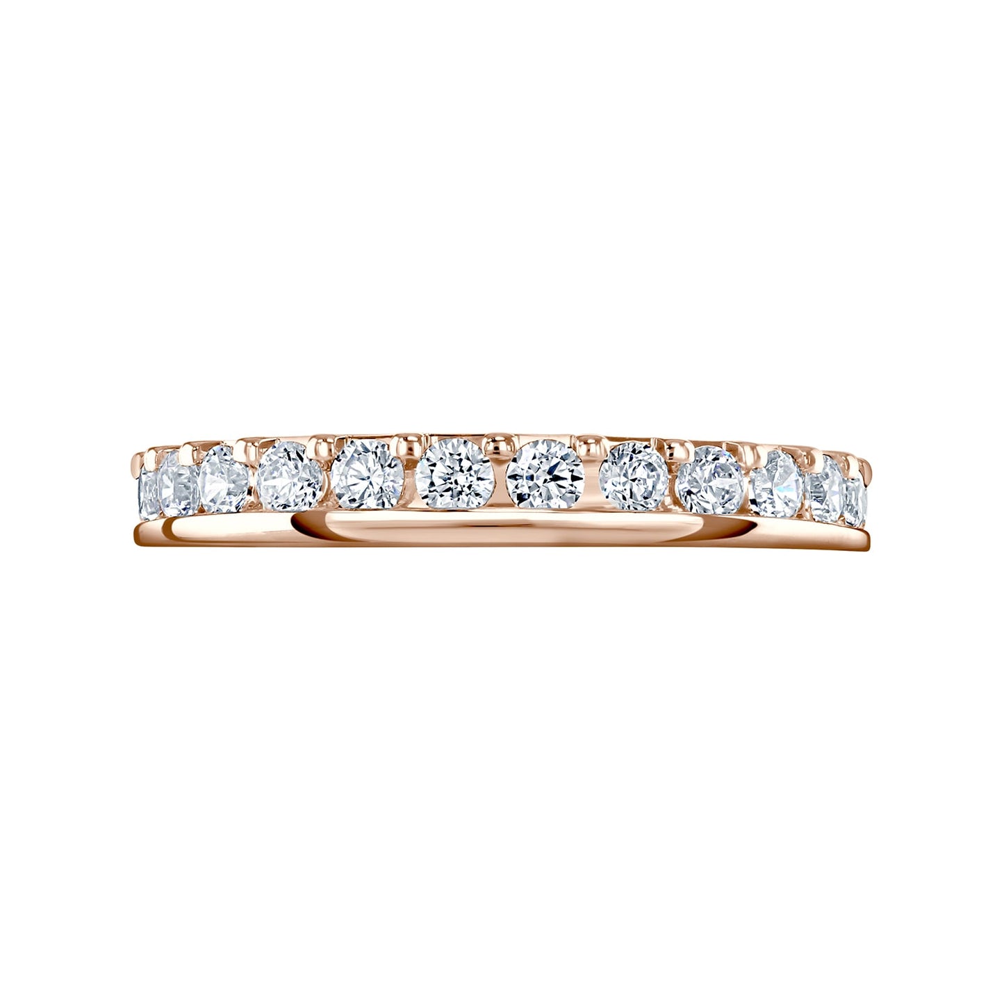 Rose Gold 1.00ct Round Diamond Asymmetric Ring