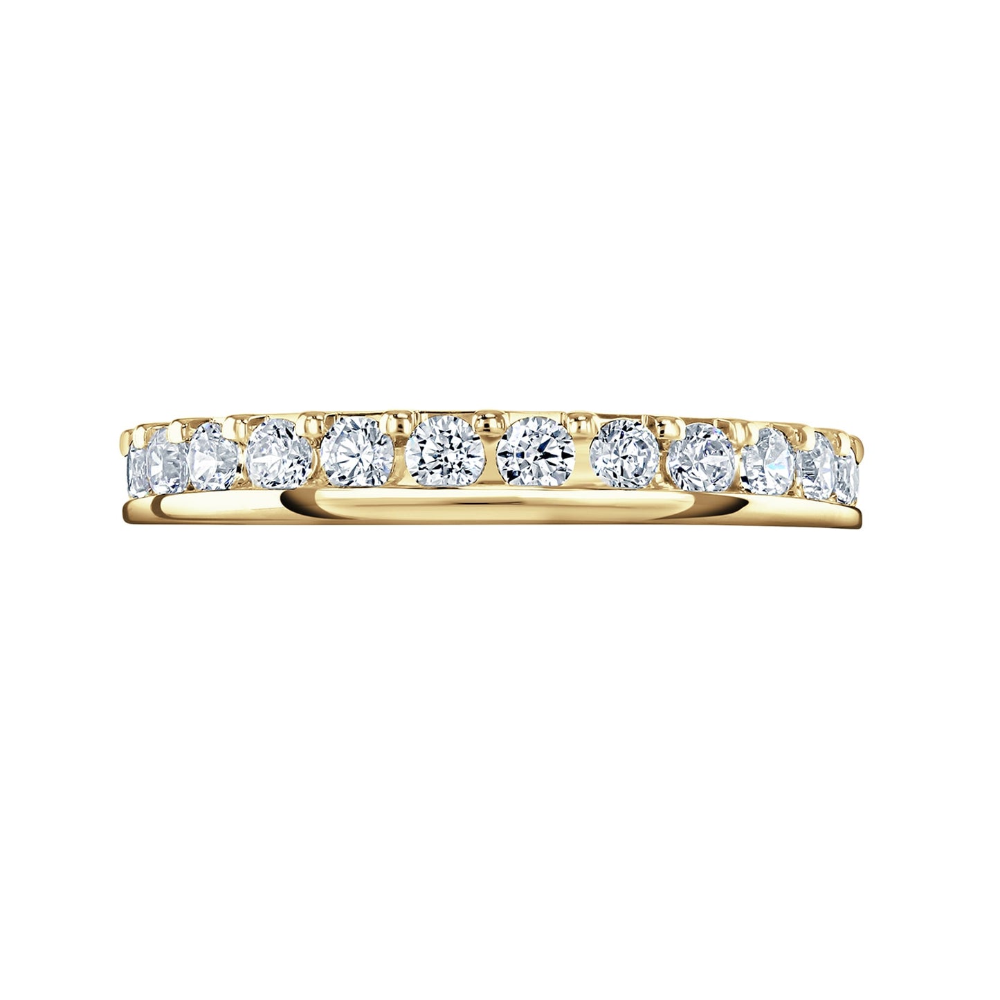 Yellow Gold 1.00ct Round Diamond Asymmetric Ring