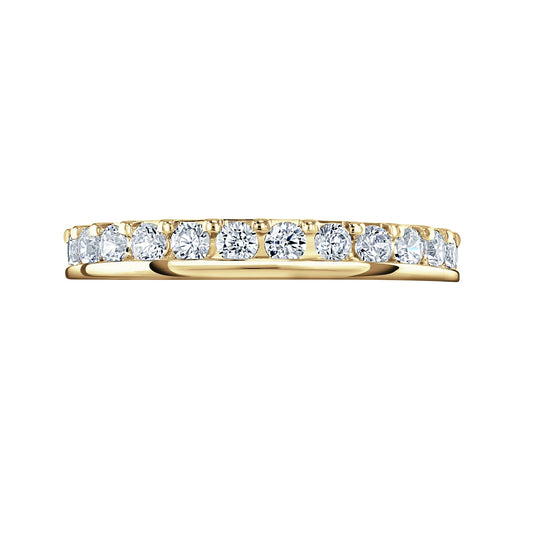 Yellow Gold 1.00ct Round Diamond Asymmetric Ring