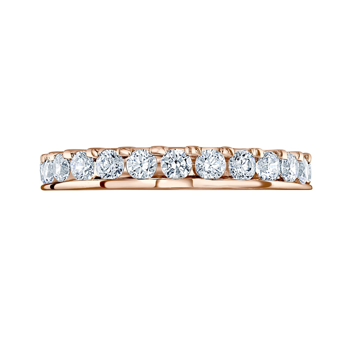 Rose Gold 1.50ct Round Diamond Asymmetric Ring