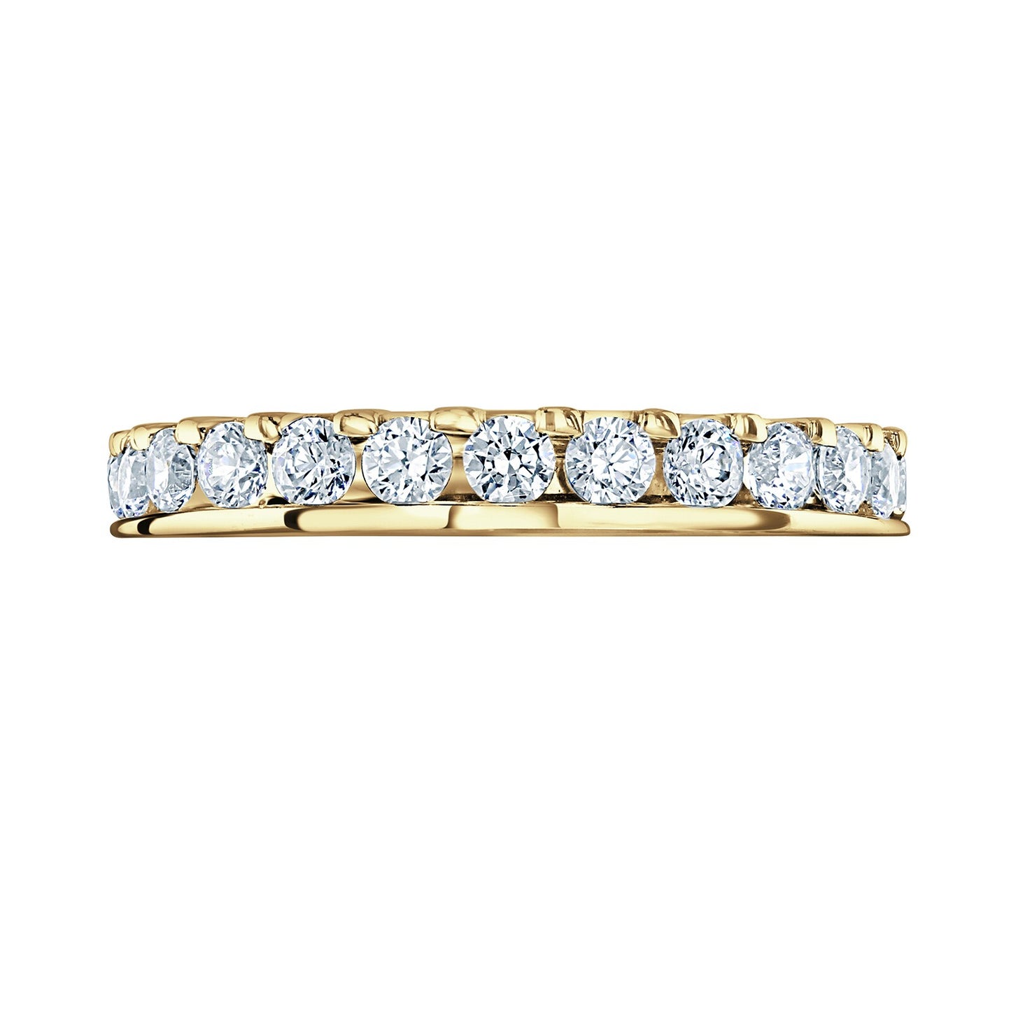 Yellow Gold 1.50ct Round Diamond Asymmetric Ring