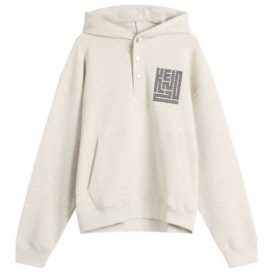 Gots Kamon Embroidered Buttoned Hoodie